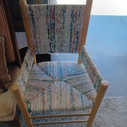 Very Unique Hand Crafted Loom Weeved Solid Pine Sitting Room Chair 
