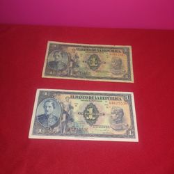 2 1940 El Banco De La República De Colombia Un Peso Oro 