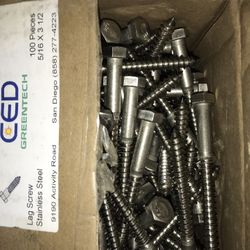 Stainless Steel 3 1/2 In Lag Screws