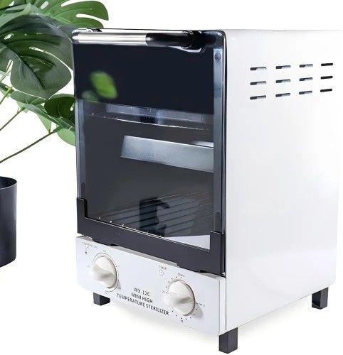 Sterilizer for Nail Tools, 12L Multifunctional High Temperature Cleaning Dry Box Stainless Steel with Temp Control, Tweezer Sterilizer, Stainless Tray