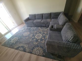 New corduroy sectional couch