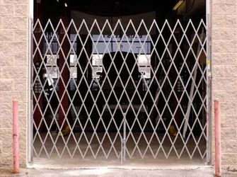 IEP Heavy-Duty Single Folding Security Gate for Loss Prevention