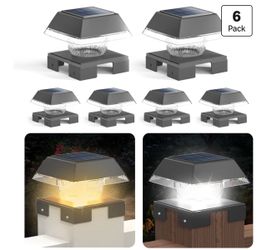 Solar Post Cap Lights 6-Pack