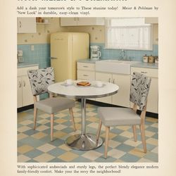 Pair Of Vintage Mid-Century Modern MCM Meier & Pohlmann Chairs 1950s.  Atomic Era Pattern Dining Kitchen Chairs 