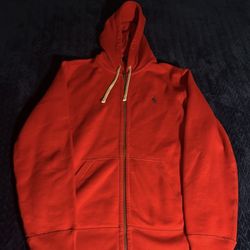 Polo Ralph Lauren Men’s Zip Up Hoodie Color Red, Size Large