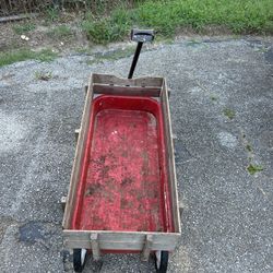Antique Wagon Original Old Red 
