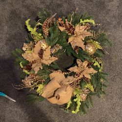 Brand New Leopard/Cheetah Xmas Wreath & Centerpiece