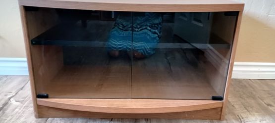 Small Media Cabinet, Light Brown