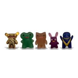 Fuggler 5-Pack Combo 2.5" Mini Monsters Gold Green Translucent Sumo
