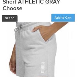 PUMA XL  LADIES ATHLETIC SHORTS NEW GRAY
