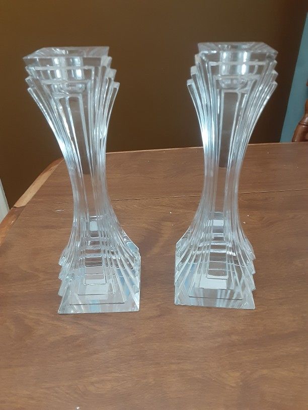 Mikasa Lead Crystal 10inch  Candleholders
