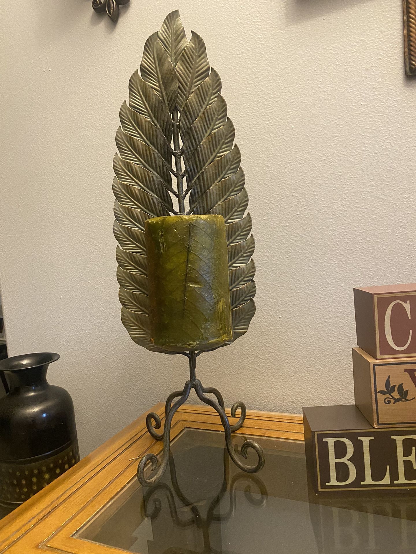 Beautiful Tall Metal Candle Holder 