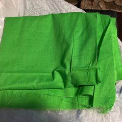 Another Bright Green Cotton 36 Inches Wide On Sale 2 YRds For 5.00