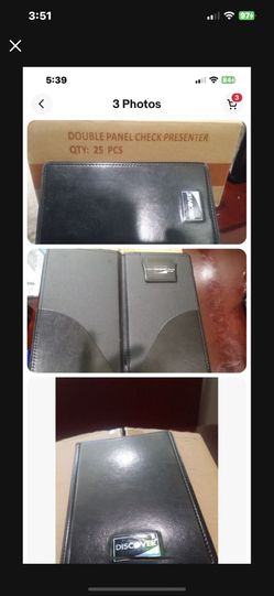 Lot 25 Restaurant Checks Presenter Or Server Book Black