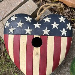 Patriotic Heart Birdhouse