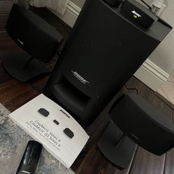 Bose Sound System For Music And Home Theater With speaker Stands
