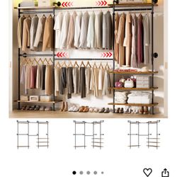 Industrial Pipe Clothing Rack 