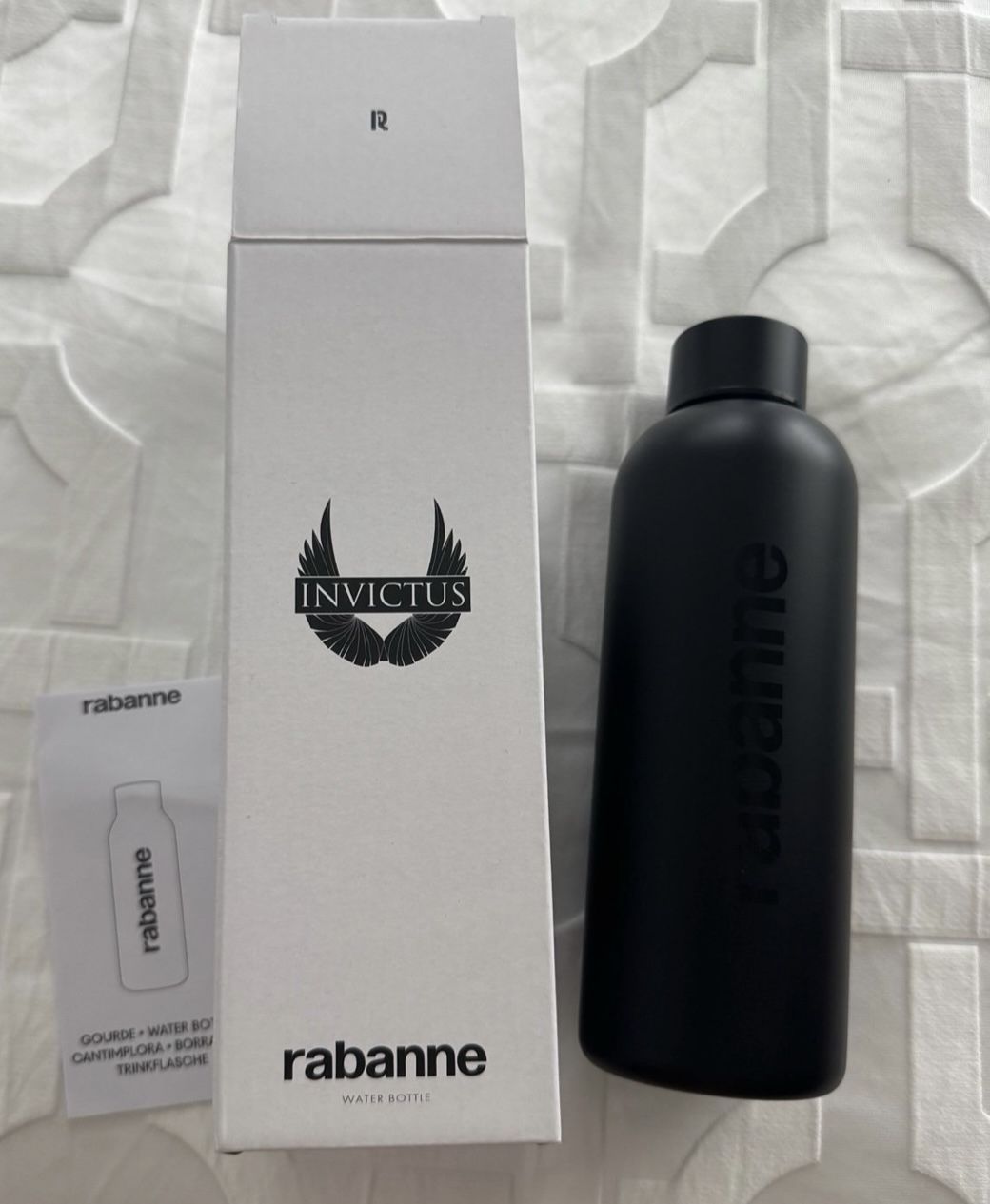 Paco rabanne water bottle invictus black Brand new
