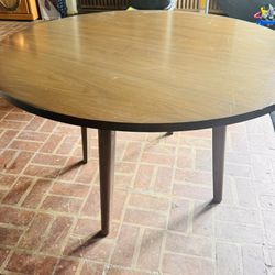 48” Diameter Dining Table - Walnut 