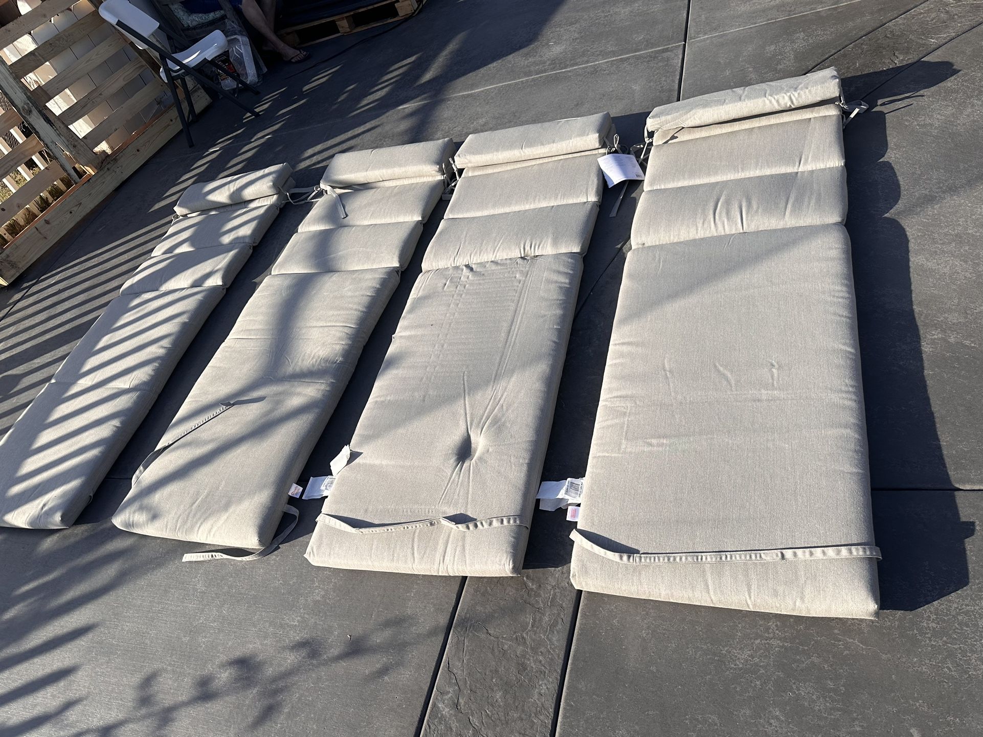 4- Sunbrella Chaise Lounge Cushions From Costco