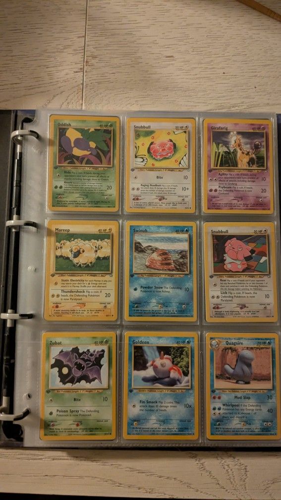 65 1st Edition Vintage Pokemon Cards & 32 Shadow Less Pokemon Cards