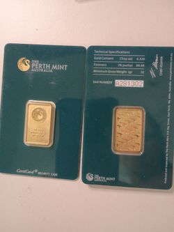 Australian Perth Mint 10gram Gold Bullion