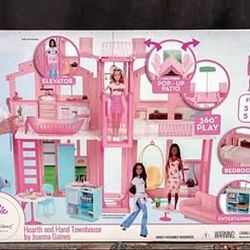 Barbie Hearth & Hand Townhouse Playset with 3 Levels & 40+ Pieces Including Furniture & Accessories