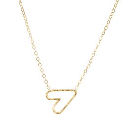 NEW James Michelle ITTY BITTY HEART NECKLACE. Gold.