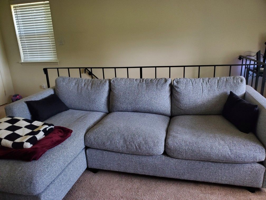 Gray Upholstered Sectional