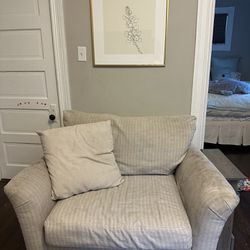 Oversized off White Arm Chair