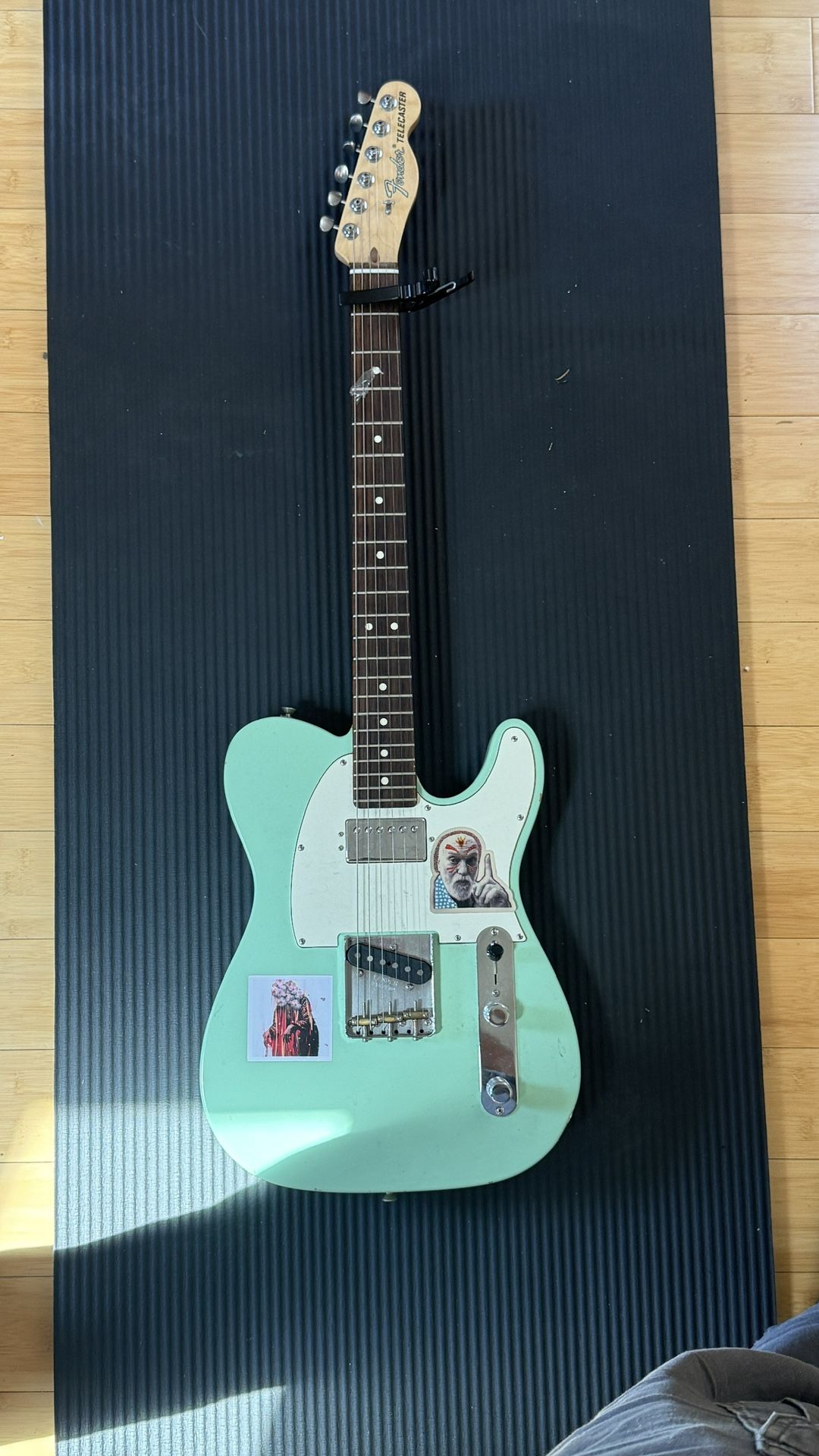 Fender American Performer Telecaster Hum With Rosewood Fretboard 2019-2021 Satin Surf Green