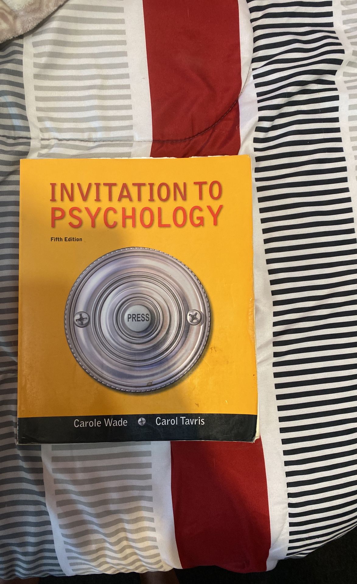 College Textbooks: Invitation To Psychology, Fifth Edition