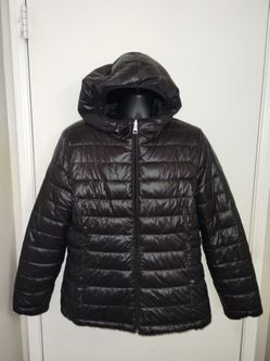 Andrew Marc Black Puffer Jacket Full Zip Coat Men’s Size Medium Good Condition