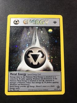 1st EDITION Metal Energy HOLO Neo genesis Pokemon Card