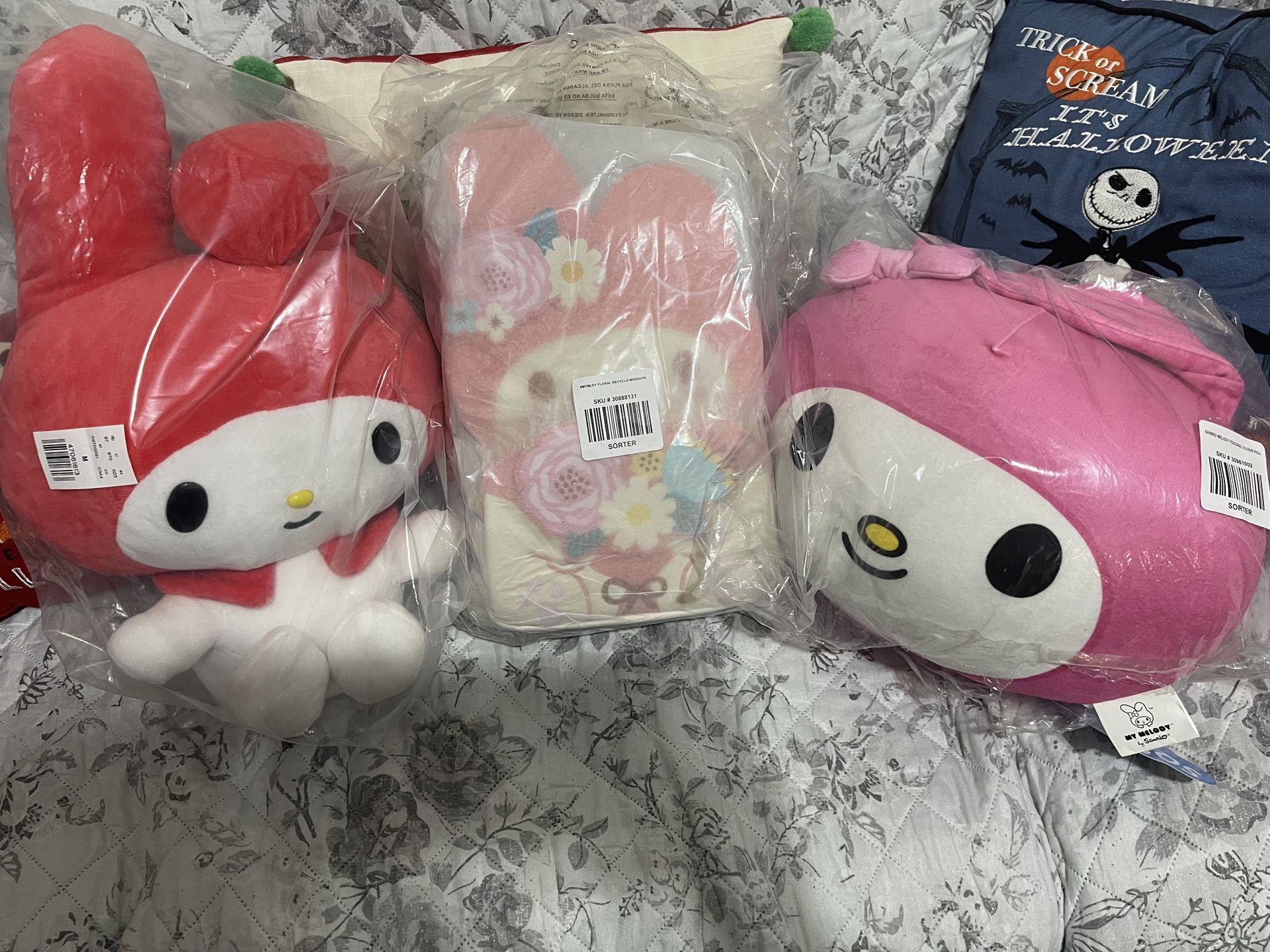 Loungefly Sanrio My Melody Figural Floral Mini Backpack, Plush & Pillow