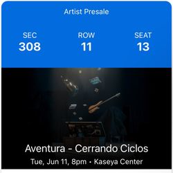 Aventura Concert Tickets  Miami