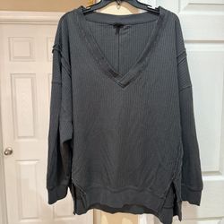 Women’s Torrid Charcoal Long Sleeve Blouse 