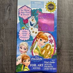 New Disney Frozen Princess Anna, Queen Elsa & Olaf Foil Art & Craft Scenes Kit