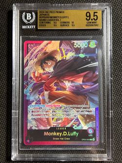 2024 One Piece Promos #OP05-060 Monkey D Luffy Sound Loader Vol 1 BGS 9.5 GEM MT