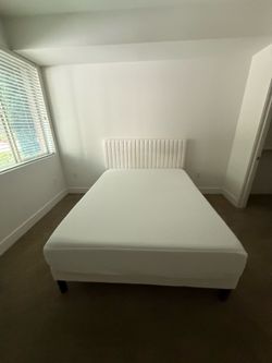 Queen mattress, and frame