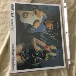 Autographs Leonard Nimoy (Deceased)  And Actress Debrah Downey From Star Trek.