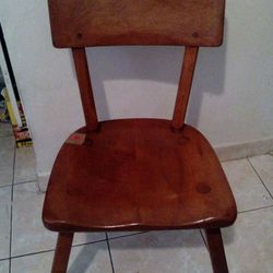 Antique Cushman Wooden Chair 