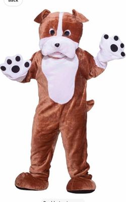 MatGui Deluxe Plush Bulldog Mascot Adult Party Adult Sized Cosplay Dog Mascot Costumes Brown