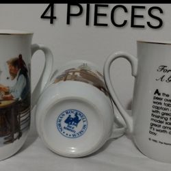 NORMAN ROCKWELL COFFEE MUGS 