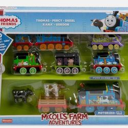 Thomas Friends Farm Engine 9 Pieces Motorized Thomas Cargo Car 5 Die-cast