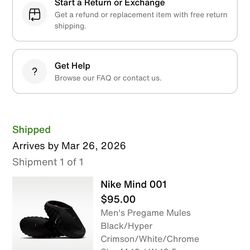 Nike Mind 001 Black size 12