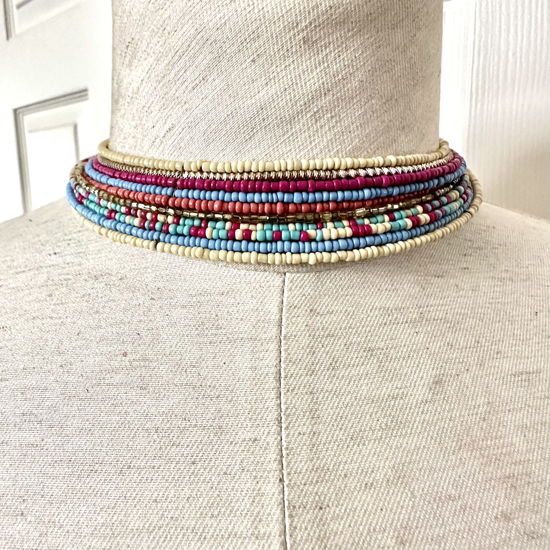 Decree Beaded Choker Necklace 
