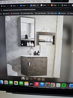 New Wall Mounted Bathroom Vanity Set With Mirror Cabinet