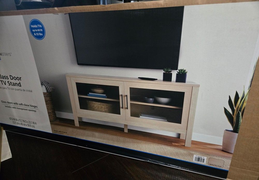 Glass Door TV Stand for TVs