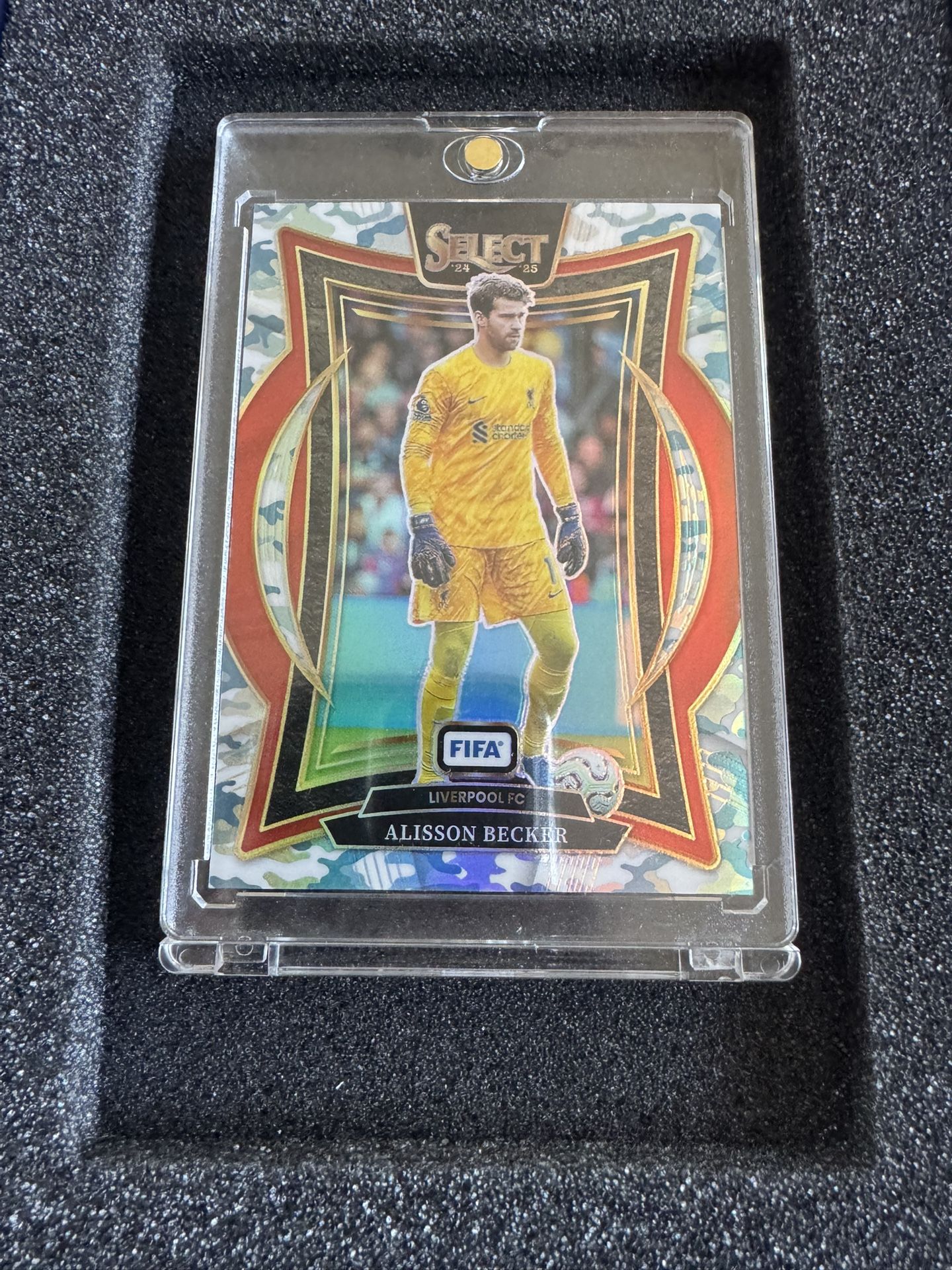 2024-25 PANINI SELECT FIFA - ALISSON BECKER WINTER CAMO PRIZM #20/30 - LIVERPOOL